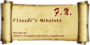 Fliszár Nikolett névjegykártya